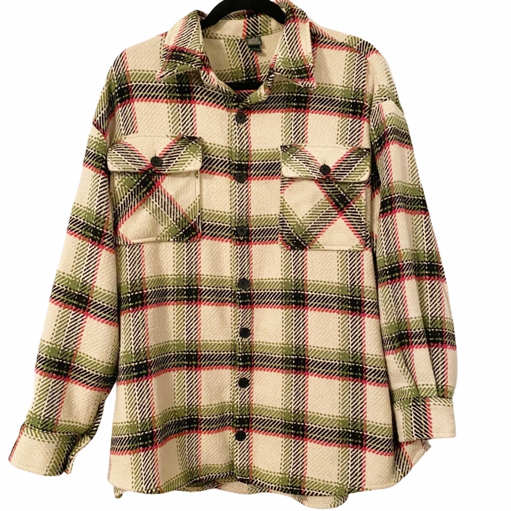 Wild fable Oversized Plaid Shacket  Medium